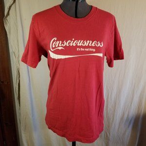 Canvas Consciousness Tee Women's Small Red 100% Cotton